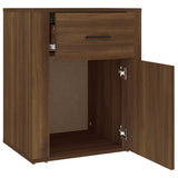 Bedside Cabinet Brown Oak 50x36x60 cm Engineered Wood - Close-Up Angle