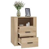 Bedside Cabinet Sonoma Oak 50x36x60 cm Engineered Wood - 45-Degree Angle