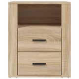 Bedside Cabinet Sonoma Oak 50x36x60 cm Engineered Wood - Rear View