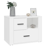 Bedside Cabinet White 60x36x45 cm Engineered Wood - Top-Down View