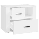 Bedside Cabinet White 60x36x45 cm Engineered Wood - Close-Up Angle