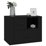 Bedside Cabinet Black 60x36x45 cm Engineered Wood - Top-Down View