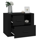 Bedside Cabinet Black 60x36x45 cm Engineered Wood - 45-Degree Angle