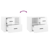 Bedside Cabinet High Gloss White 60x36x45 cm Engineered Wood - Extra Image