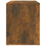 Bedside Cabinet Smoked Oak 60x36x45 cm Engineered Wood - Low Angle