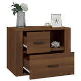 Bedside Cabinet Brown Oak 60x36x45 cm Engineered Wood - 45-Degree Angle