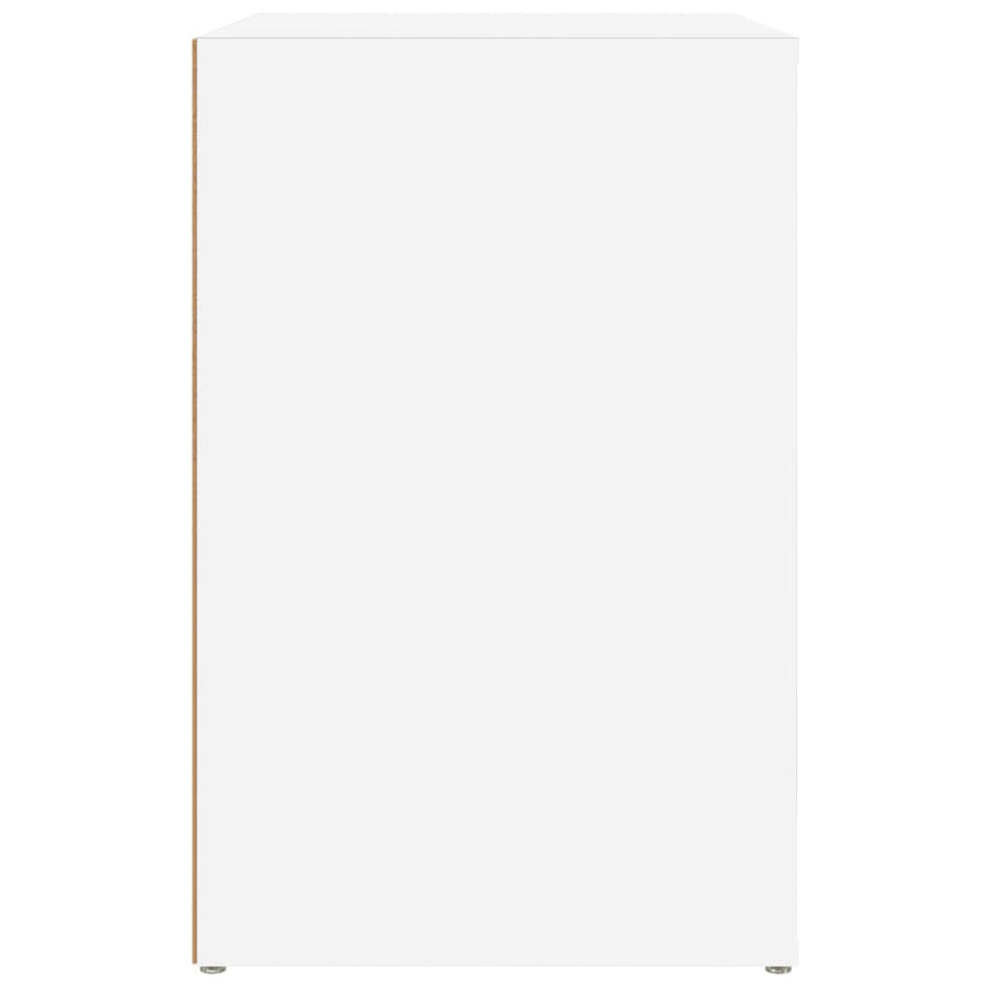Shoe Cabinet White 130x35x54 cm Engineered Wood