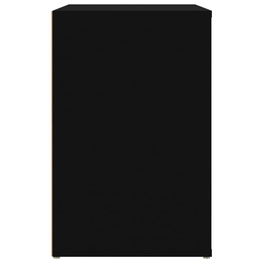 Shoe Cabinet Black 130x35x54 cm Engineered Wood