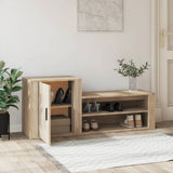 Shoe Cabinet Sonoma Oak 130x35x54 cm Engineered Wood - Side View