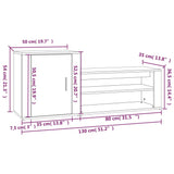 Shoe Cabinet Sonoma Oak 130x35x54 cm Engineered Wood