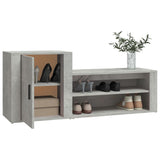 Shoe Cabinet Concrete Grey 130x35x54 cm Engineered Wood - Top-Down View