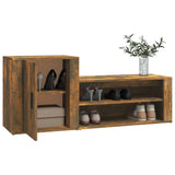 Shoe Cabinet Smoked Oak 130x35x54 cm Engineered Wood - Top-Down View