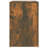 Shoe Cabinet Smoked Oak 130x35x54 cm Engineered Wood - Close-Up Angle