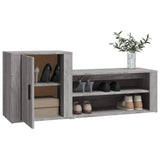 Shoe Cabinet Grey Sonoma 130x35x54 cm Engineered Wood - Top-Down View