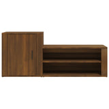 Shoe Cabinet Brown Oak 130x35x54 cm Engineered Wood - 45-Degree Angle