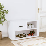 Shoe Cabinet White 80x35x45 cm Engineered Wood - Side View