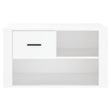Shoe Cabinet White 80x35x45 cm Engineered Wood - 45-Degree Angle