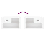 Shoe Cabinet White 80x35x45 cm Engineered Wood - Close-Up Angle