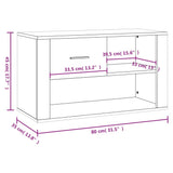 Shoe Cabinet White 80x35x45 cm Engineered Wood