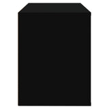 Shoe Cabinet Black 80x35x45 cm Engineered Wood - Rear View