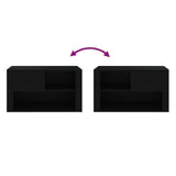 Shoe Cabinet Black 80x35x45 cm Engineered Wood - Close-Up Angle