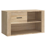 Shoe Cabinet Sonoma Oak 80x35x45 cm Engineered Wood - Front View