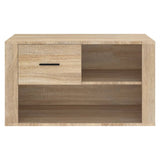 Shoe Cabinet Sonoma Oak 80x35x45 cm Engineered Wood - 45-Degree Angle