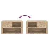 Shoe Cabinet Sonoma Oak 80x35x45 cm Engineered Wood