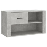 Shoe Cabinet Concrete Grey 80x35x45 cm Engineered Wood - Front View
