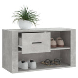 Shoe Cabinet Concrete Grey 80x35x45 cm Engineered Wood - Top-Down View