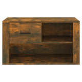 Shoe Cabinet Smoked Oak 80x35x45 cm Engineered Wood - 45-Degree Angle