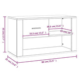Shoe Cabinet Smoked Oak 80x35x45 cm Engineered Wood