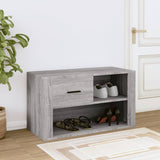 Shoe Cabinet Grey Sonoma 80x35x45 cm Engineered Wood - Side View