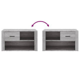 Shoe Cabinet Grey Sonoma 80x35x45 cm Engineered Wood - Close-Up Angle