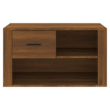Shoe Cabinet Brown Oak 80x35x45 cm Engineered Wood - 45-Degree Angle