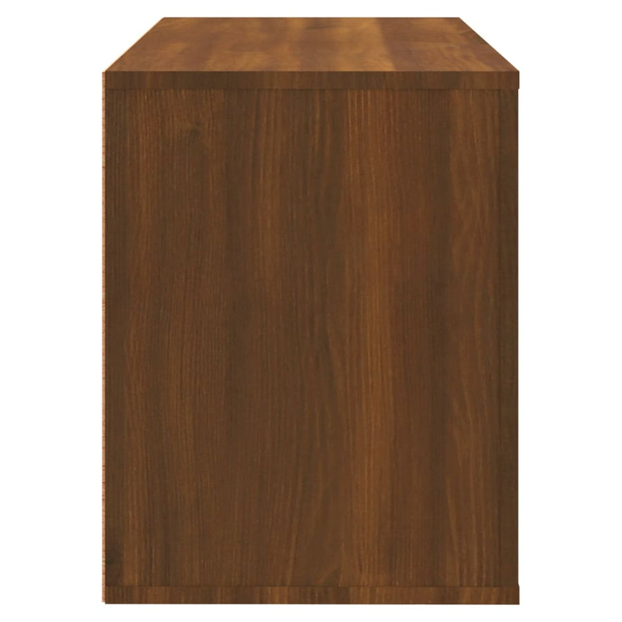 Shoe Cabinet Brown Oak 80x35x45 cm Engineered Wood