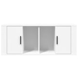 TV Cabinet White 100x35x40 cm Engineered Wood - 45-Degree Angle