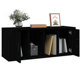 TV Cabinet Black 100x35x40 cm Engineered Wood - Top-Down View