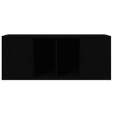 TV Cabinet Black 100x35x40 cm Engineered Wood
