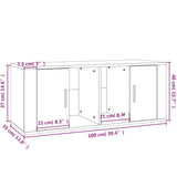 TV Cabinet Black 100x35x40 cm Engineered Wood - Extra Image