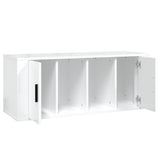 TV Cabinet High Gloss White 100x35x40 cm Engineered Wood - Close-Up Angle