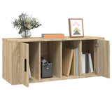 TV Cabinet Sonoma Oak 100x35x40 cm Engineered Wood - Top-Down View