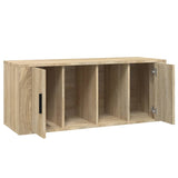 TV Cabinet Sonoma Oak 100x35x40 cm Engineered Wood - Close-Up Angle