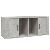 TV Cabinet Concrete Grey 100x35x40 cm Engineered Wood - Front View