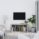 TV Cabinet Concrete Grey 100x35x40 cm Engineered Wood - Side View