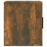 TV Cabinet Smoked Oak 100x35x40 cm Engineered Wood - Rear View