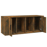 TV Cabinet Smoked Oak 100x35x40 cm Engineered Wood - Close-Up Angle