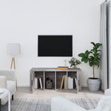 TV Cabinet Grey Sonoma 100x35x40 cm Engineered Wood - Side View