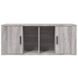 TV Cabinet Grey Sonoma 100x35x40 cm Engineered Wood - Rear View