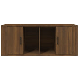 TV Cabinet Brown Oak 100x35x40 cm Engineered Wood - 45-Degree Angle
